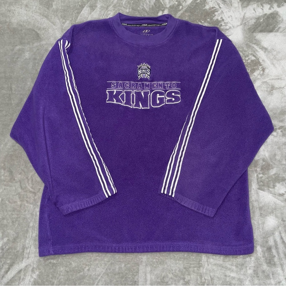 Sacramento Kings Purple Crewneck Sweatshirt Size 2XL NBA Fleece